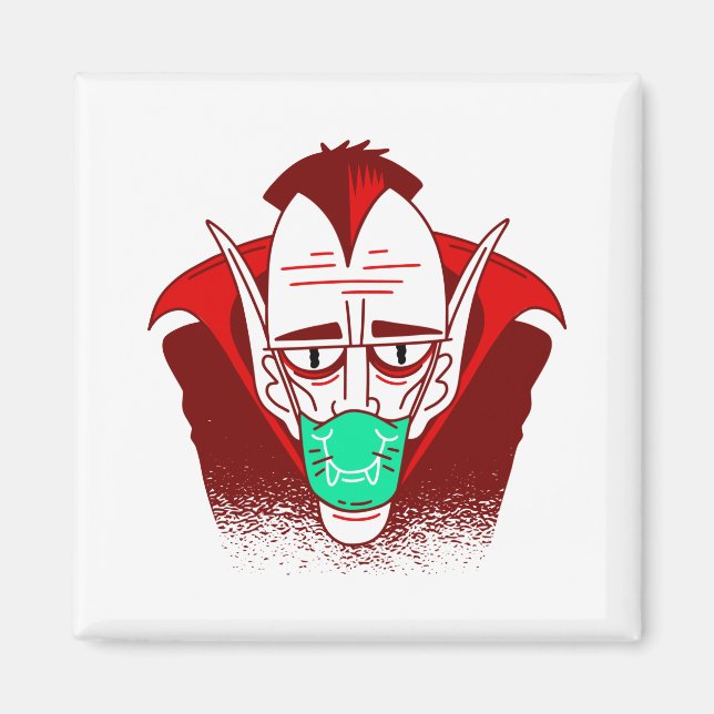 coronavirus halloween ansikte mask vampyr magnet (Framsidan)