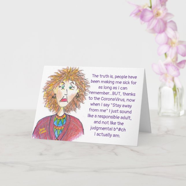 CoronaVirus Humor Kort (Orkide)