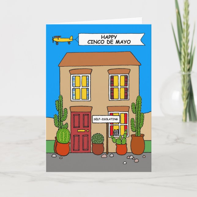 Coronavirus, Lycklig Cinco de Mayo, Self-isoalting Kort (Framsida)