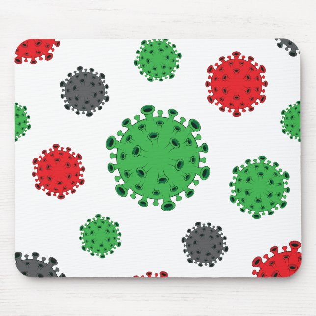 CoronaVirus Mousepad Covid19 Mönster Design Musmatta (Framsidan)