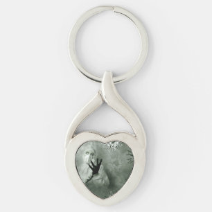 Coronavirus Nurse Twisted Heart Silverfärgad Nyckelring