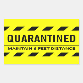 Coronavirus Self Isolation Quarantine Rektangulärt Klistermärke
