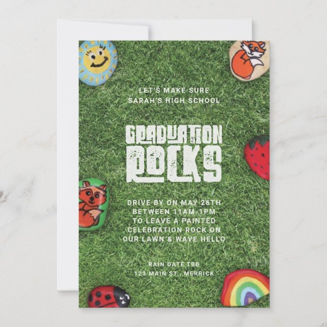 Coronavirus Studentfest Sten Party Car Parad Inbjudningar (Framsida)