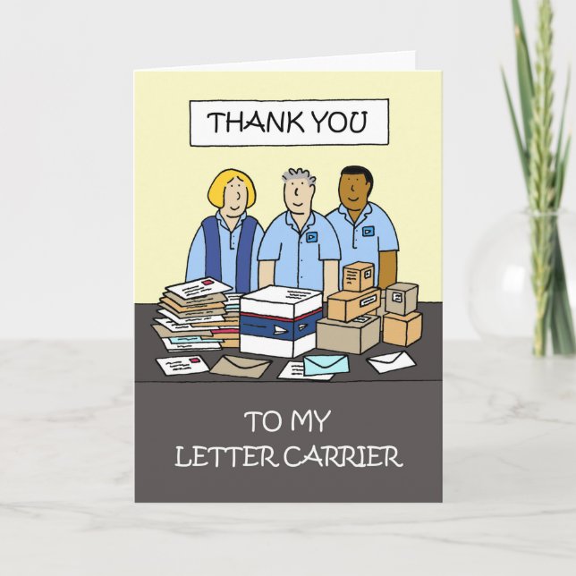Coronavirus Tack till Brev Carrier. Kort (Framsida)