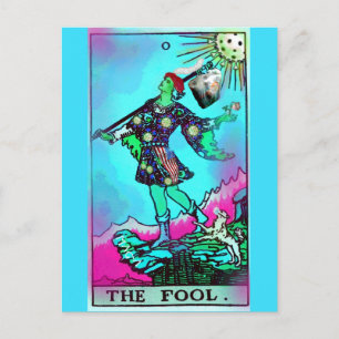Coronavirus Tarot Card, vykort för fool