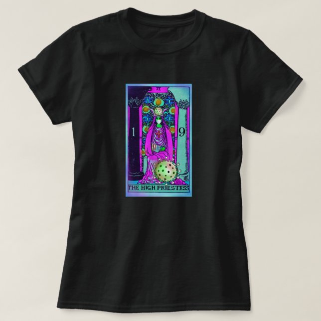 Coronavirus Tarot High Priestess COVID-19 t-shirt (Design framsida)
