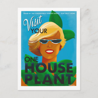 Coronavirus Tourism Bureau One House Plant Vykort