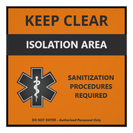 Coronavirus Warning Poster Anpassade (Covid19) Perfect Poster