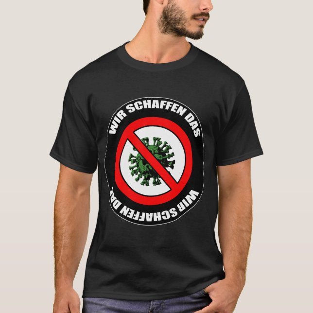 Coronavirus - wir schaffen das t shirt (Framsida)