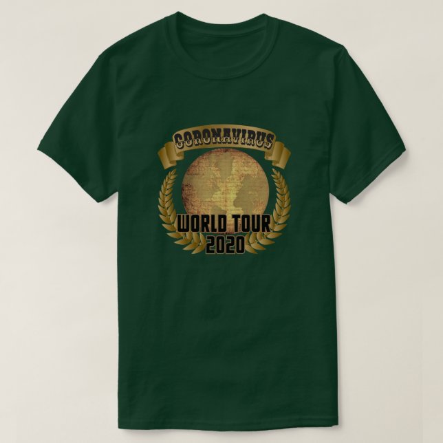 Coronavirus World Tour med Tour Data T Shirt (Design framsida)