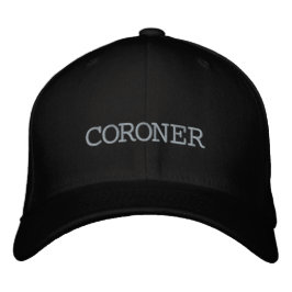 Coroner Black Hat Broderad Keps