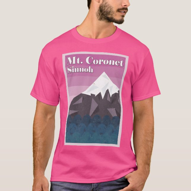 Coronet-berget (Grunge Struktur) T Shirt (Framsida)
