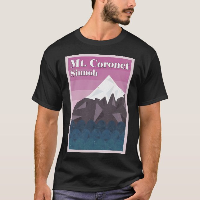 Coronet-berget (Grunge Struktur) T Shirt (Framsida)
