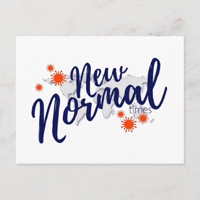 Corornavirus Covid 19 Pandemiskt nytt normalt Vykort (Framsida)