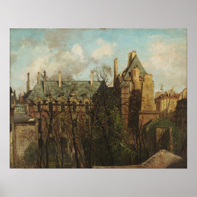 Corot - Abbey of Saint Germain de Pres Poster (Framsidan)