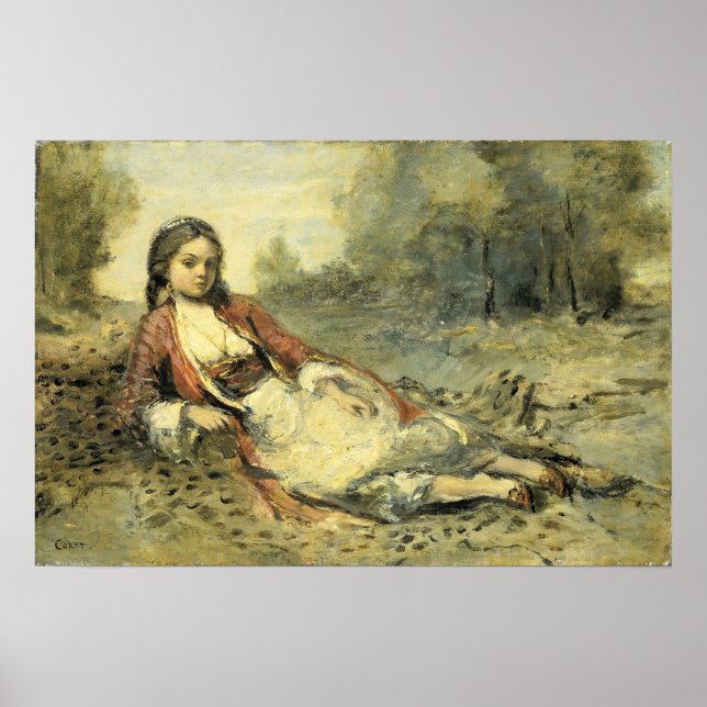 Corot - algerisk kvinna poster (Framsidan)