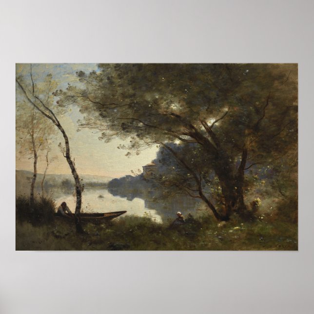 Corot - Båtsmannen De Mortefontaine Poster (Framsidan)