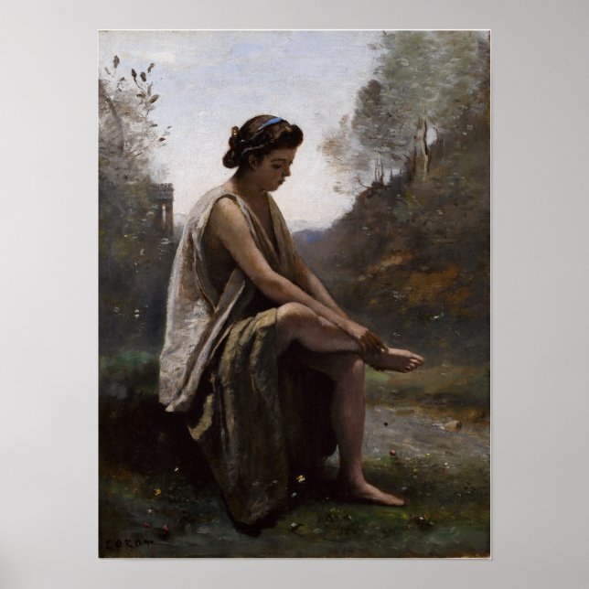 Corot - Den sårade Eurydike 1868 Poster (Framsidan)