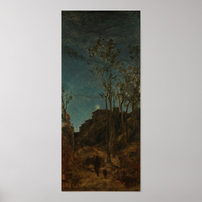 Corot - Dygnet fyra gånger (Natt) Poster (Framsidan)