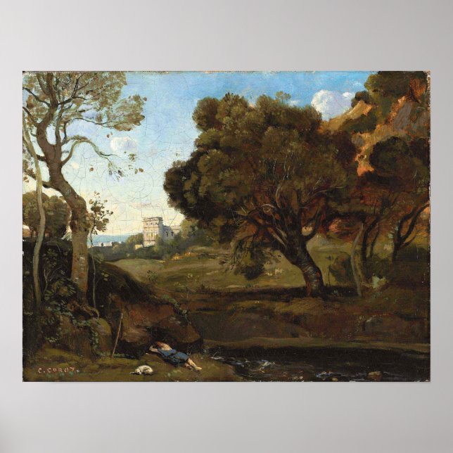 Corot - Herdens vila Poster (Framsidan)