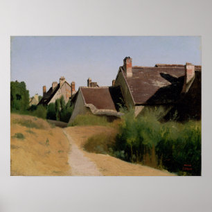 Corot - Hus nära Orleans Poster