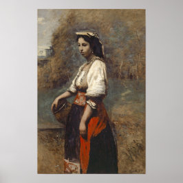 Corot - Italianne vid La Fontaine 1865 Poster