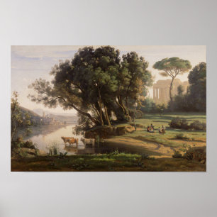 Corot - Italienska landskapet (1835) Poster