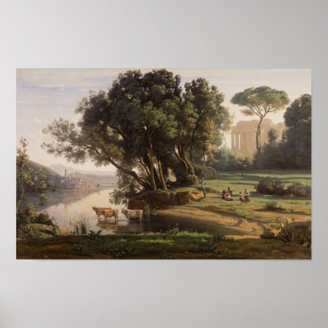 Corot - Italienska landskapet (1835) Poster (Framsidan)