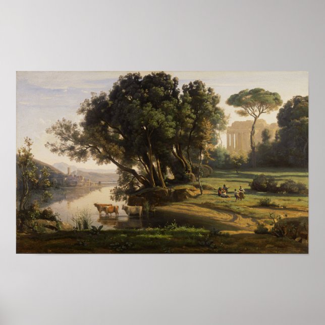 Corot - Italienska landskapet Poster (Framsidan)