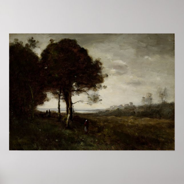 Corot - liggande 1870 poster (Framsidan)