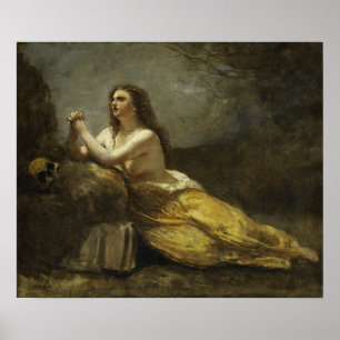 Corot - Madeleine i Prayer Poster