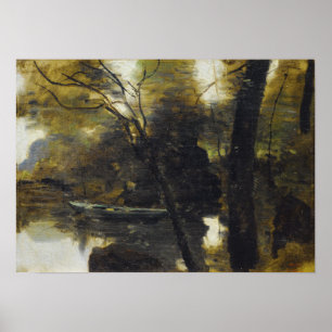 Corot - Noisy-Le-Grand Baroque från Vatten Poster