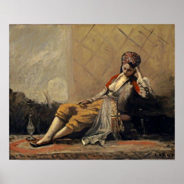 Corot - Odalisque 1871 Poster (Framsidan)