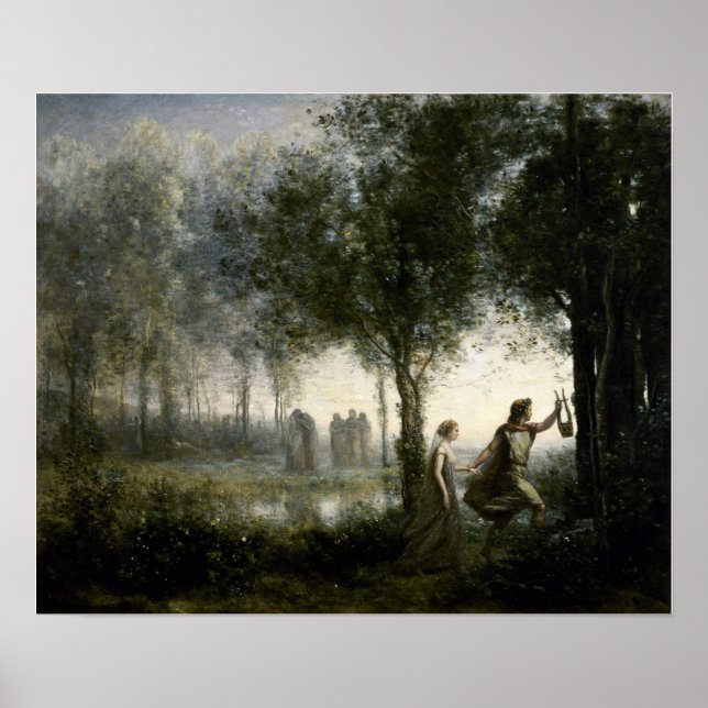 Corot - Orfeus leder Eurydice från underjorden Poster (Framsidan)