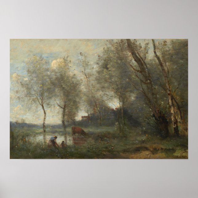 Corot - Pond 1868 Poster (Framsidan)