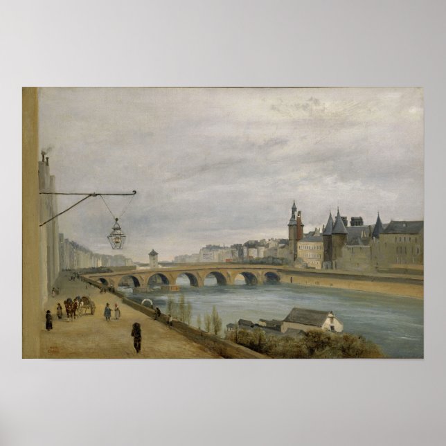 Corot - Pont-Au-Change, Palais de Justice Poster (Framsidan)