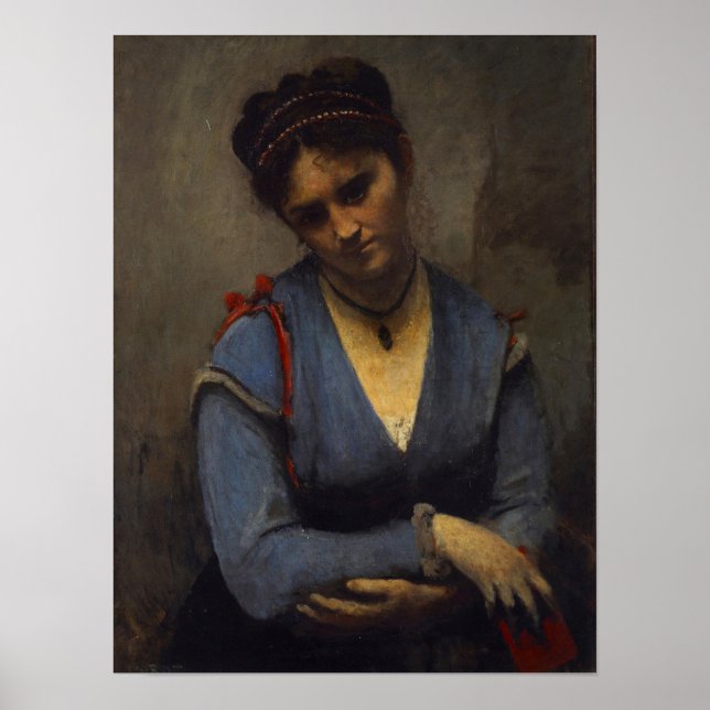 Corot - Porträtt av Mariette Gambay Poster (Framsidan)
