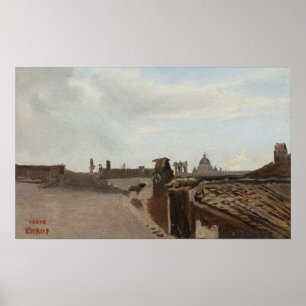 Corot - Rom A View from Window 1825 Poster