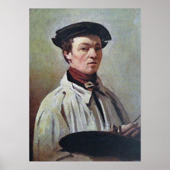 Corot - Self-Porträtt Poster (Framsidan)