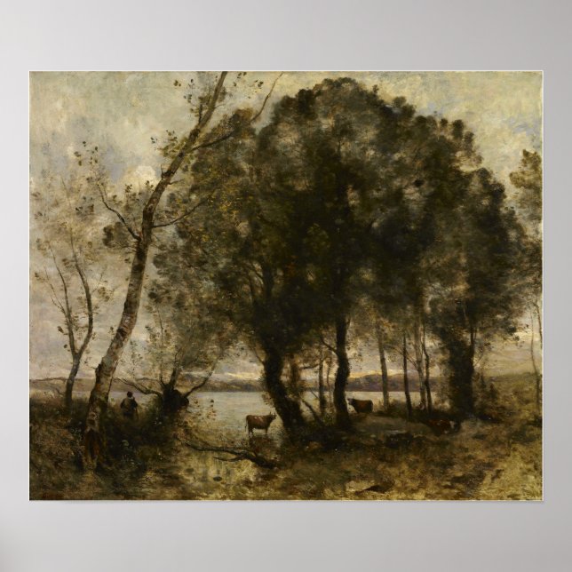 Corot - Sjön Poster (Framsidan)