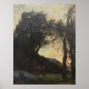 Corot - Skaldjursdans (kvällar) Poster