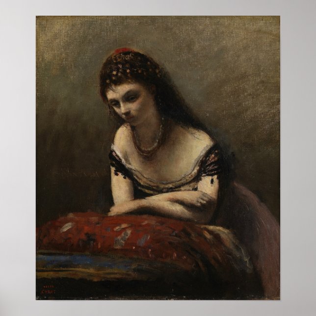 Corot - The Gipsy Girl 1870 Poster (Framsidan)