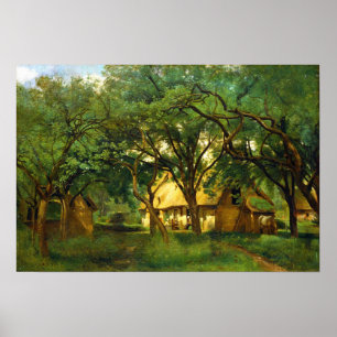 Corot - Turistgården i Honfleur Poster