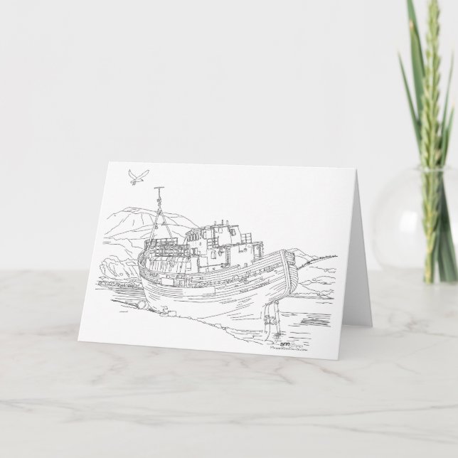 Corpach Shipwreck Scotland Kort (Framsida)