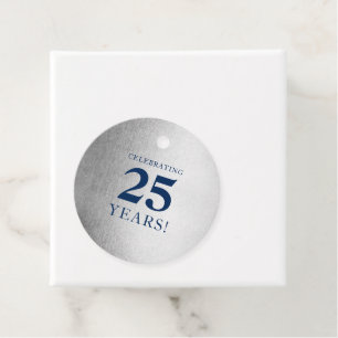 CORPORATE ANNIVERSARY styvlig business navy silver Gåvor Etiketter