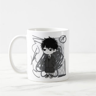 Corporate Burnout Relaterbar Chibi Pojke Kostym Il Kaffemugg