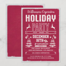 Corporate Business Office Julfest Red Modern