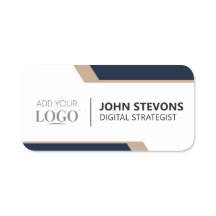 Corporate Event Logo Branded Modern Navy Staff