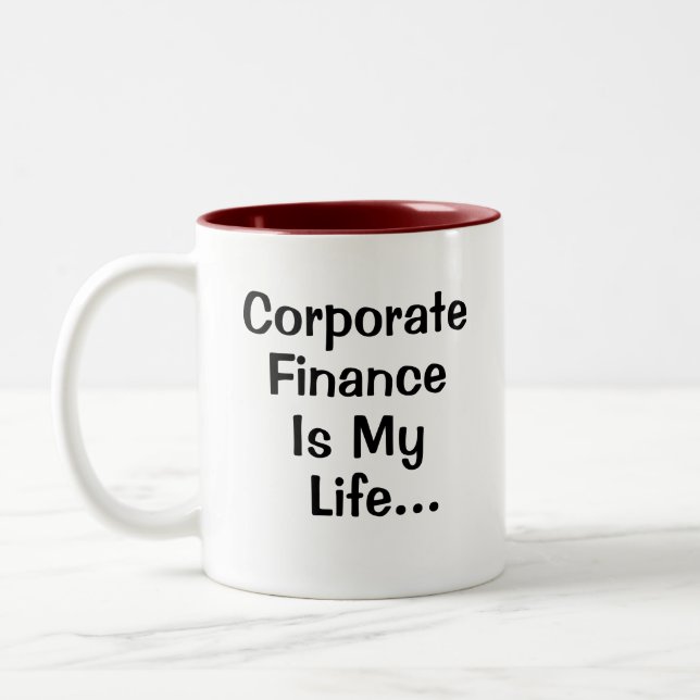 Corporate Finance Manager Cruel Funny Life Quote Två-Tonad Mugg (Vänster)