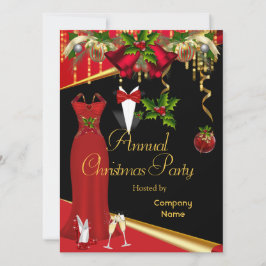 Corporate Formal Jul Julfest Red 2 Inbjudningar